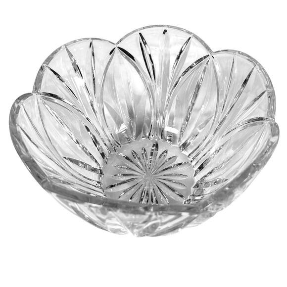 Block 24% Lead Heavy Crystal Wyndham Signed Centerpiece Bowl-Poland Excellent! - Picture 2 of 6